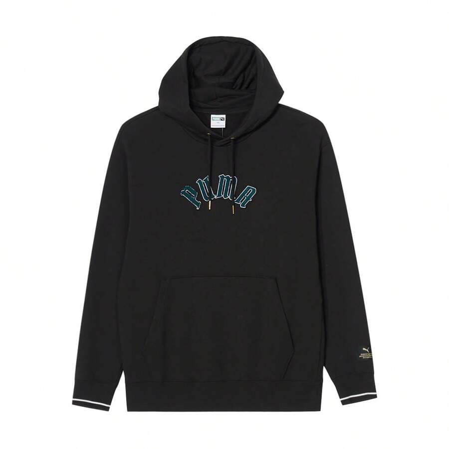 Puma Sweatshirt Olahraga Pria Berkerudung Musim Semi/Gugur, Fashion Lari Kasual dengan Logo Bordir, Lengan Panjang Rajut 62897501 - Hitam - View 1