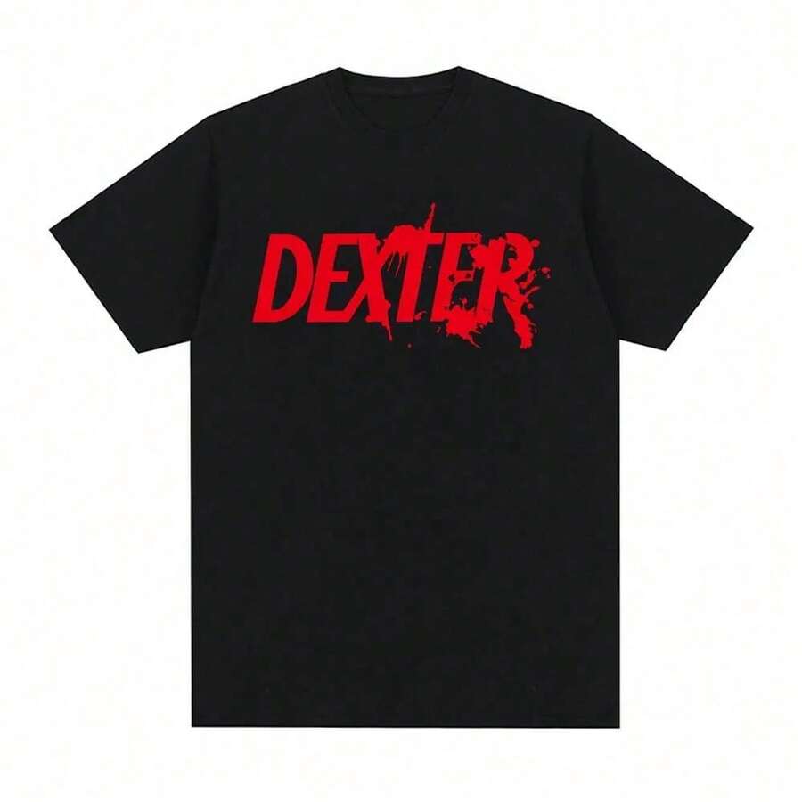 TV Print T-Shirts, Casual Clothing For Men And Women, Short Sleeve T-Shirt, High Quality Cotton T-Shirt, Women's T-Shirts - 黑色 - 查看 1