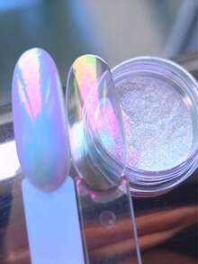 Polvo de Espejo Mágico Aurora Efecto Brillo para Uñas Diseño Decorativo de Arte de Uñas - Albaricoque - Ver 1