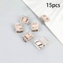 6/10/15pcs Invisible Pant Leg Shortening Clips, Anti-Drag Pant Leg Hem Fasteners, No-Sew Hidden Buckle Pant Leg Closure Device, Anti-Ground Dragging Pant Leg Buckle - Multicolor - View 16