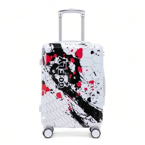 Custom PC Spinner Wheel Suitcase, Hand Luggage Suitcase, With Printed Pattern And Combination Lock - 黑色 - 查看 1