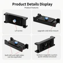 Base de liberación rápida magnética de aleación de aluminio compatible con Insta360 X5, soporte de montaje rápido magnético para cámara de acción panorámica 360 Insta360 X5 - Ver 8