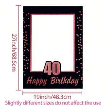 LaVenty 玫瑰金 40 歲生日派對拍照道具 40 歲生日相框 生日相框，聖誕節 - 粉色 - 查看 4