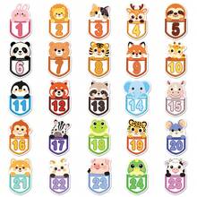 50pcs Numbered Animal Stickers, Lucky Y2K Aesthetic Stickers, Vintage Dreamy Elements, Graffiti, Y2K Style Urban Aesthetic Stickers, Suitable As Humorous And Interesting Gift Stickers, Including 80s And 90s Anime Stickers, Applicable For Scrapbooking, Envelopes, Water Bottles, Computers, Laptops, Phones, Suitcases, Notebooks, Refrigerators, Holiday Parties, Christmas Decorations, New Year Decorations, Winter Decorations And More. - Multicolor - View 6