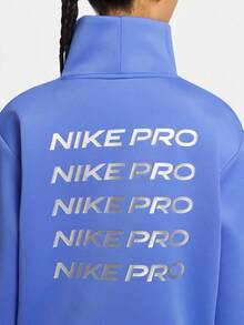 Nike 女款 AS W NP FLC CROP HZ GCEL 針織套頭運動衫 IQ3947-570 - 藍色 - 查看 4