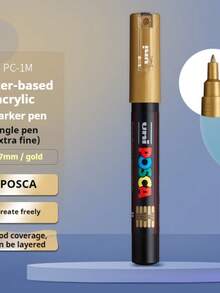 1pc UNI PC-1M 0.7mm Acrylic Fiber Tip Poster Marker, Waterproof, For Students, Office, Painting, Art, Back To School - PC-1M 0.7mm - View 21
