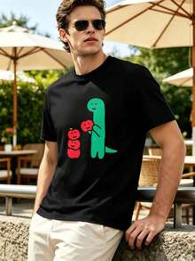 T-shirts i stora storlekar för män - Svart - Visa 2
