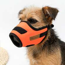 Dog Muzzle Anti-Bite Anti-Barking Anti-Ingestion Adjustable Size Washable Reusable Dog Face Mask - Orange - View 4