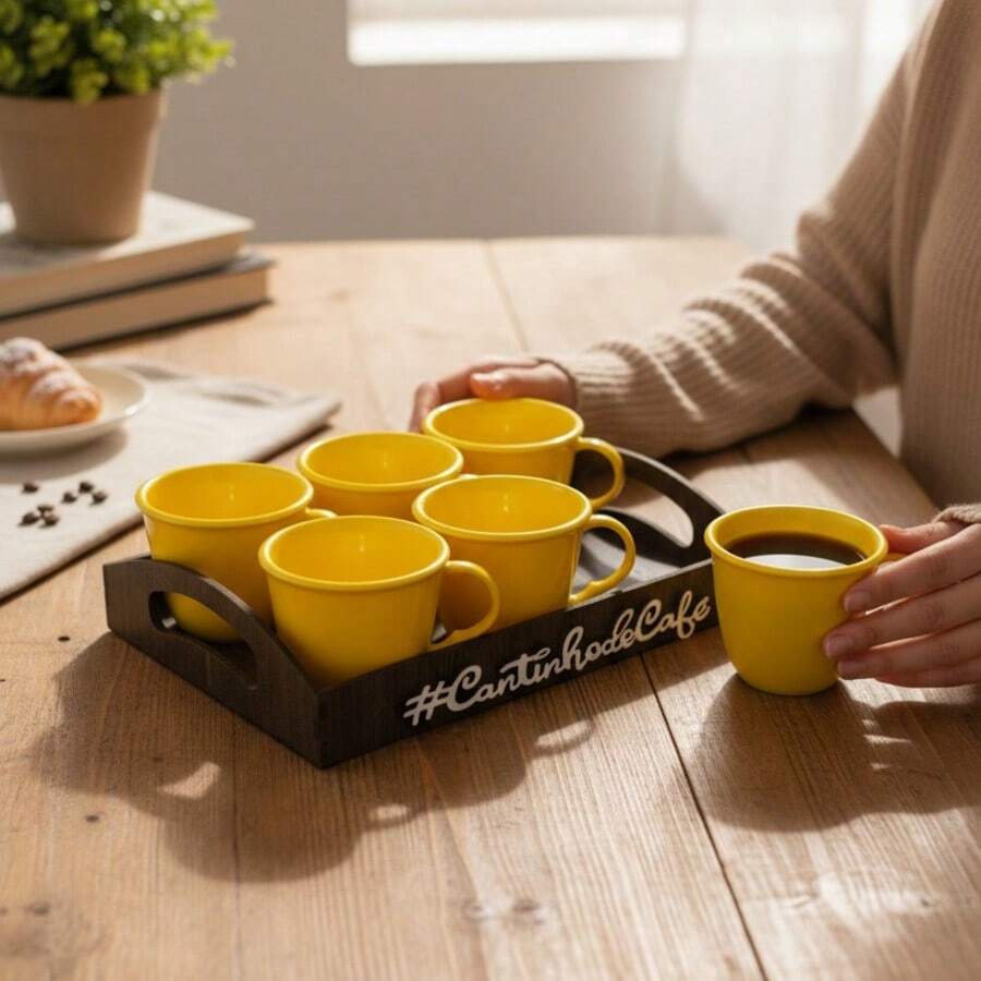 Coffee Cups & Mugs School Supplies - Yellow - View 1
