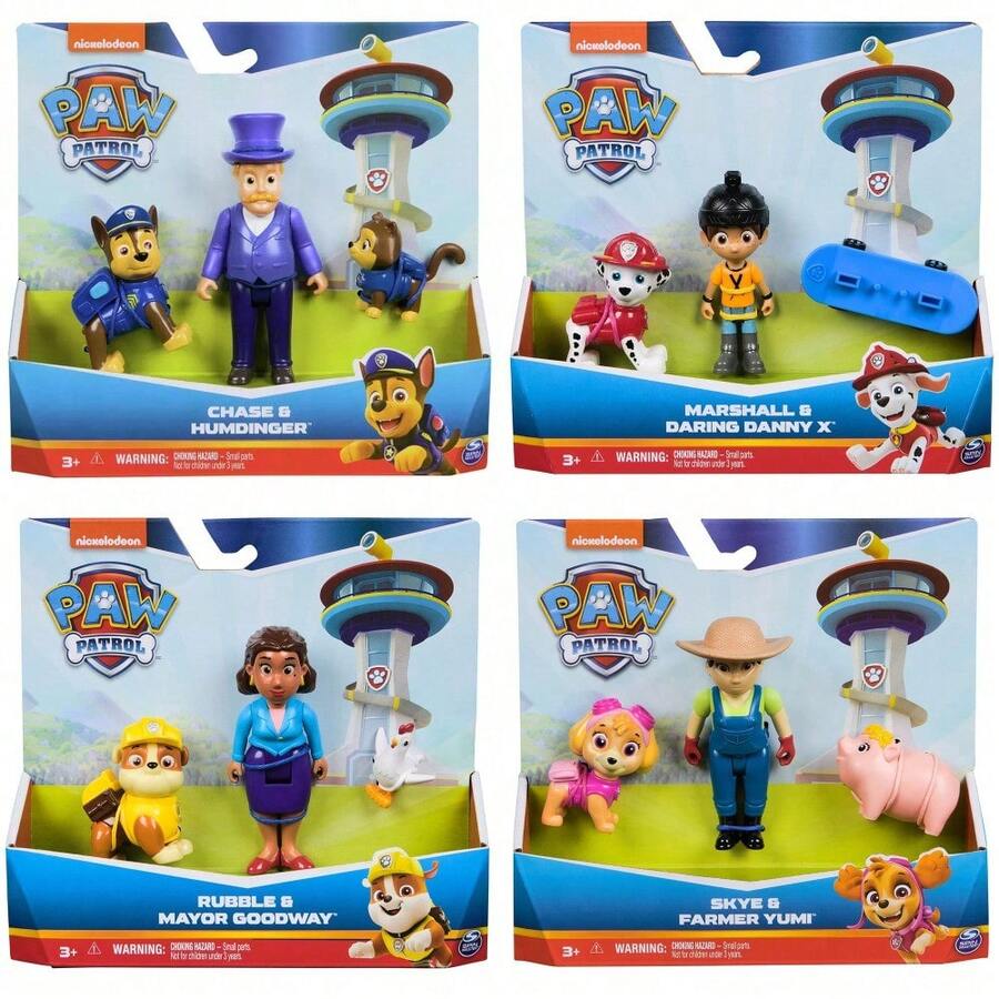 Spin Master Role Play Set, Includes Chase & Captain Turbot/ & Farmer Al/Rubble & Mr. Porter/Skye & Alex Porter, Suitable For Boys And Girls Aged 3 Years And Above - Multicolor - View 1