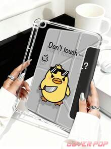 Don't Touch My Device 可愛卡通企鵝圖案平板保護殼，相容 iPad 9.7/10.2/10.5/10.9/12.9/Pro 11、第 10 代，相容 Galaxy Tab S6 Lite 10.4 吋，相容 Kindle Paperwhite 12 代 2024、Kindle (11 代 - 2024 發布)，柔軟防摔，智慧支架/自動喚醒/睡眠，Y 型折疊平板保護套，多種視角 - 彩色 - 查看 5