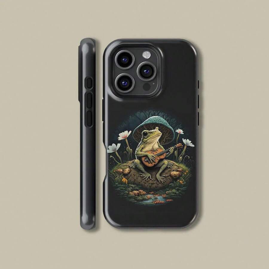 Husa pentru telefon cu design floral, Prințul Caciucă cântând la chitară în întuneric, pentru iPhone 17 16 15 14 13 12 11 Pro Max, husă florală pentru Samsung S21 S22 S23 S24 S25 Ultra - Carcasă lucioasă rezistentă - Vizualizare 1