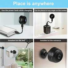 Miniature Mini Camera, Home Security Camera, Portable Hidden Camera, HD 1080p Smart Mini Camera, HD Night Vision Wireless WiFi Camera, Only Supports 2.4G Network, Remote Monitoring, SD Card Expandable Memory, Indoor HD Network Monitor, USB Powered Home Camera, Suitable For Home, Office And Other Scenarios, Meets Various Needs, 24-Hour Peace Of Mind Online - Black - View 9