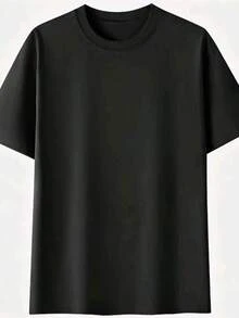 Camiseta Unisex Algodón Flor de Loto Rosa Acuarela Caligrafía Breathe, Playera Zen Yoga Minimalista - Negro - Ver 2