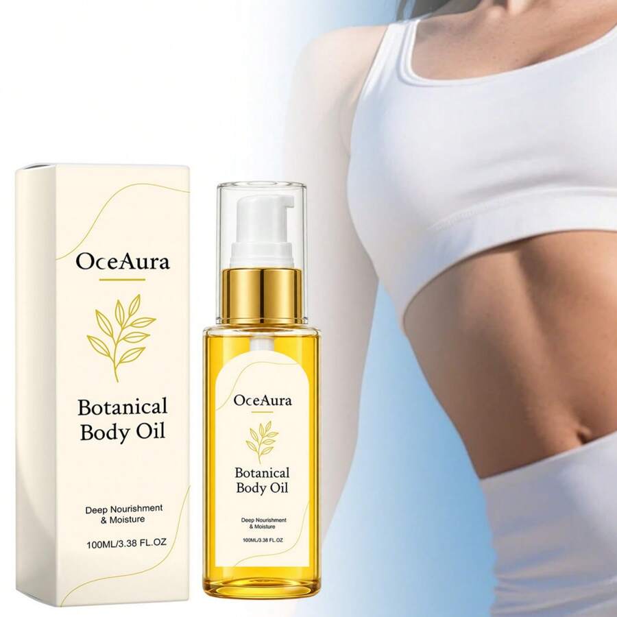 OceAura Plant-Based Body Oil, Moisturizing & Nourishing, Improves Rough & Dry Skin, Refreshing Hydration, Non-Greasy Body Oil - 100ml - Body Oil - View 1