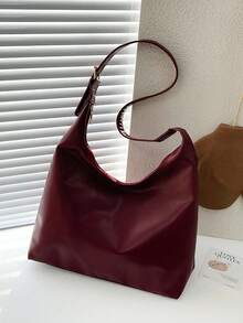 Bolso de hombro para mujer, nuevo diseño de moda, elegante y con estilo - Burdeos - Ver 2