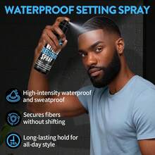 Goiple Men's Hair Fiber Locking Hold Spray, 24H Waterproof & Sweatproof Strong Hold, Barber-Approved For Hair & Beard, Locks Hair Fibers To Prevent Shedding, Boosts Natural Volume & Enhances Hairline, Residue-Free Formula,Gym,Rainy Days, Daily & Outdoor Use - 7pcs Dark Brown - View 9