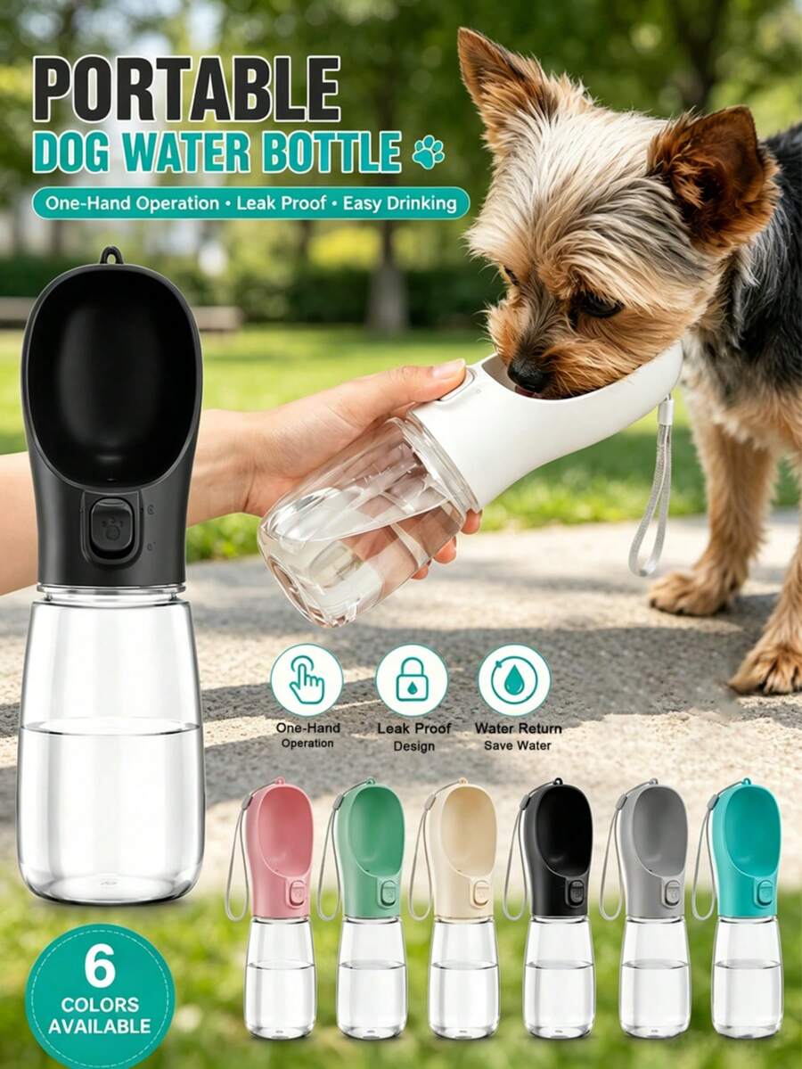 1PC Dog Water Bottle Portable Cat Dog Drinking Cup Travel Walking Leak Proof Pet Water Dispenser Suitable For Small Medium Large Dogs - Multicolor - View 1