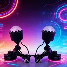 1/2pcs USB Voice-Activated Disco Lights, RGB Music Sync Flashing Light Strip With Suction Cup, Portable Ceiling/Wall Party Light, Suitable For KTV, Karaoke, Nightclub, Birthday And Home Decor - 7-color Projection Lamp - View 11