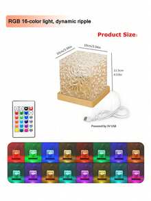 1pc RGB Ceiling Decor Night Light, Multifunctional Water Wave Projection Lamp, Ocean Wave Rotating Atmosphere Light With Remote Control, Colorful LED Projection To Create A Dreamy Ambiance, Suitable For Living Room, Bedroom - RGB + Remote - View 7