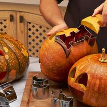1 Set Halloween Pumpkin Carving Tool DIY Kit, 10 Stainless Steel Molds, 2 Decorative Tools, Decorative Template Gift Box, Suitable For Creative Pumpkin Lanterns, Perfect For Family Fun Activities And Halloween, Reusable And Easy To Clean - 12pcs Pumpkin Tools - View 9