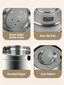 Floating Stainless Steel Pet Water Bowl With Anti-Spill And Anti-Splash Design For Dogs And Cats - 1.2L - View 6