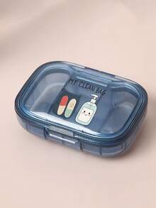 Portable Pill Box With Capsule, Mask, And Hand Sanitizer Patterns, Home And Travel Mini Pill Organizer, Waterproof And Moisture-Proof, Portable Jewelry Box, Travel Pill Box With Large Compartments, Weekly Medication Planner, Daily Medication And Vitamin Storage, Essential For Doctors And Nurses, Emergency Needs, Travel, Hiking, Emergency Rescue, Perfect Gift For Father's Day, Back To School, And Teacher's Day - Multicolor - View 12