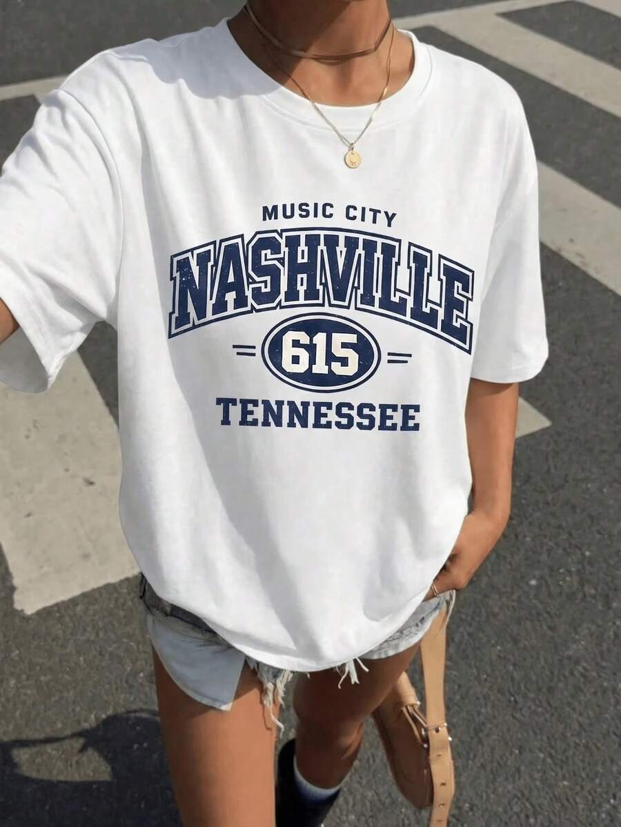 Camiseta, ¡Nueva!, Mujer, Adolescente, Verano, Casual, Ropa Deportiva De Mujer, Playeras - Blanco - Ver 1