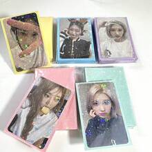 1 Paket Berisi 10 Buah Pelindung Kartu Dua Sisi Berkilau Transparan, Pelindung Kartu Foto, Pelindung Kartu Album, Pelindung, Perlengkapan Kembali ke Sekolah - Berbagai gaya - View 9