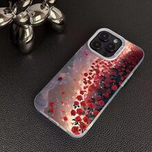 New Red Rose Case Suitable For Apple 16 Pro Max,  15 Pro, And 14 Pro - Silver Casing - Black - New Style With Red Rose Design - View 7