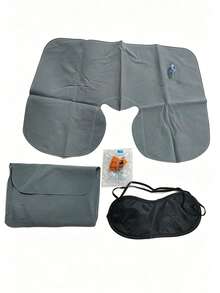 1 Set U-Shaped Inflatable Neck Pillow With Storage Bag And Eye Mask, Portable Inflatable Pillow To Support Neck For Napping, Suitable For Office, Travel, Car, Train And Outdoor Use, Comfortable Inflatable Cushion, Travel Essential, Back To School Essential, Teacher's Day Gift, Birthday Gift, Holiday Gift, Party Gift, Mother's Day Gift, Vacation Gift, Back To School Gift - Multicolor - View 11