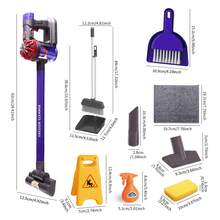 Children's Realistic Cleaning Toy Set, 3-In-1 Electric Vacuum Cleaner With Storage Rack, Mop, Broom, Dustpan, Spray Bottle Housework Tools Complete Set, Kids Cleaning And Sweeping Game Set, Role Play Props, Interactive Game Set, Suitable For Boys And Girls, Ideal Birthday Gift, Holiday Gift - Multicolor - View 10