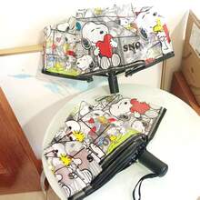 SNOOPY 1件裝透明史努比三折全自動傘 網紅直柄可愛折疊動漫傘 - 彩色 - 查看 6
