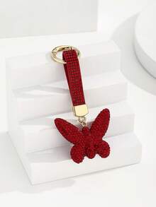 Llavero de mariposa 3D con strass hecho a mano DIY, nuevo y muy vendido, colgante creativo para llaves de coche y mochila, regalo del Día de la Madre para novia, charm para bolso, regalo creativo para vacaciones, detalle para eventos, apto para uso diario - Multicolor - Ver 16