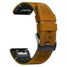 Cinturino sportivo da uomo in pelle sintetica 22/26mm, design a sgancio rapido, compatibile con Fenix 8/7X/7/6X/6 Pro/5X/5 Plus, Forerunner 970/965/955/945/935, Epix Pro Gen 2, Tactix 8/7, Enduro 3/2, accessorio cinturino di ricambio per smartwatch - 26mm - Visualizzare 11
