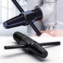 Juego de 2 piezas de extractor de tornillos rotos de doble extremo con varilla de mango, removedor de pernos dañados de doble uso, adecuado para tornillos de tubería oxidados, herramienta de extracción de tuercas de alta dureza, para el desmontaje y reparación de pernos dañados y atascados - Extractor de cables rotos - Ver 11