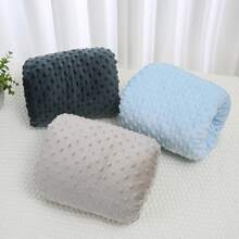 Almofada de Amamentação para Bebé em Forma de Feijão, Peluche Macio e Confortável, Almofada de Apoio para Braço - Azul - Ver 2