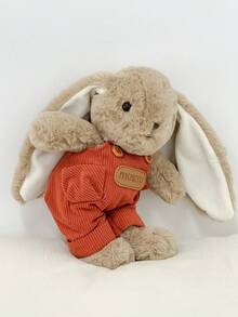 1pc 25cm/9.84in Cute Floppy Ear Rabbit Plush Doll, Soft Drooping Ear Stuffed Animal Doll, Adorable Plushie Gift For Boys Girls, Perfect For New Year Holiday Birthday, Suitable For All Ages Children Adults Everyday Companion - Khaki - View 9