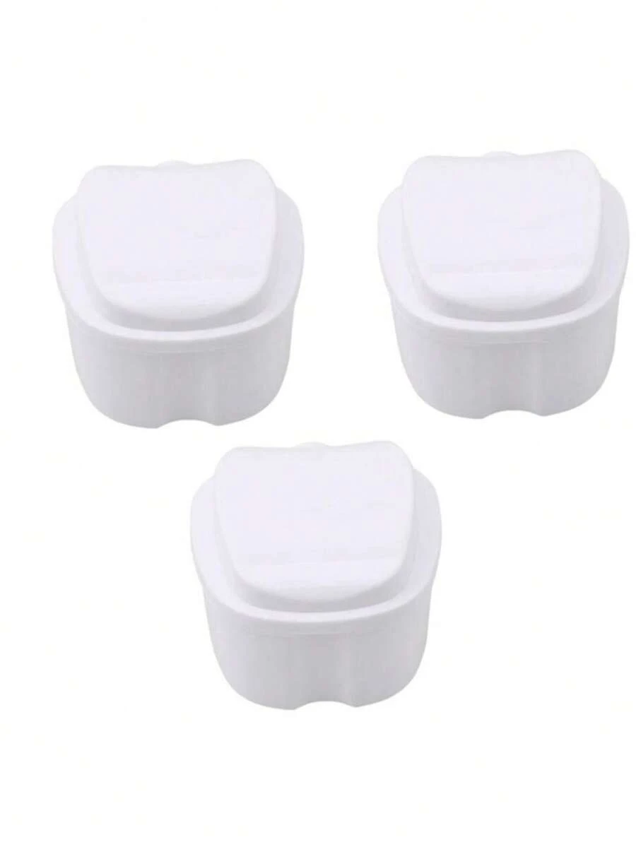 Denture Cleaning Box With Water Filter Basket, Denture Storage And Cleaning Container, Suitable For Travel, Applicable For Braces, Mouthguards, Night Guards, Retainers Soaking And Cleaning