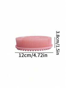 1-Piece Silicone Shower Scrub Brush, Double-Sided Massage Shower Brush, Cleaning Brush, Bath Brush, Soft Body Brush, Suitable For All Skin Types. For Showering. Body Cleaning And Care Tool, Bathroom Supplies, Shower Tool. - Multicolor - View 3