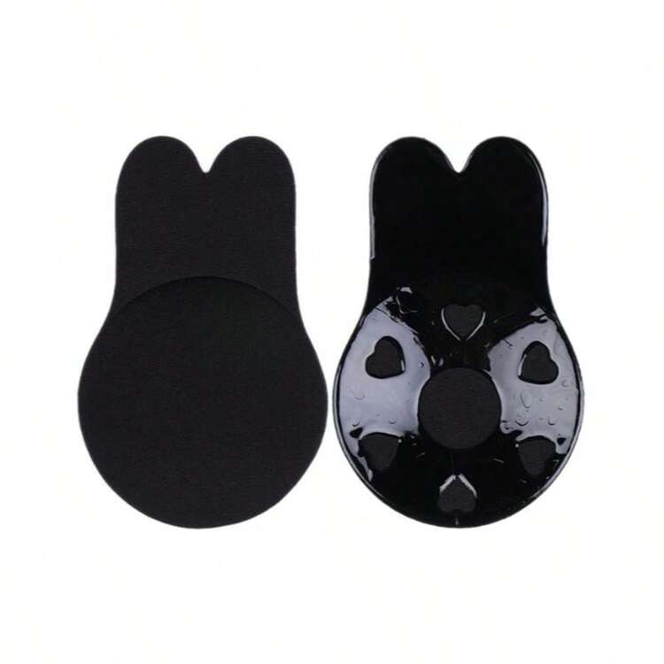 Contrasting Faux Leather Nipple Covers - 黑色 - 查看 9