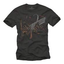 Camiseta de Guitarra para Hombres con Estampado de Música Genial y Estampado Gráfico de Guitarra, Regalo Perfecto para Guitarristas, Músicos y Amantes de la Música S-5XL - Negro - Ver 7