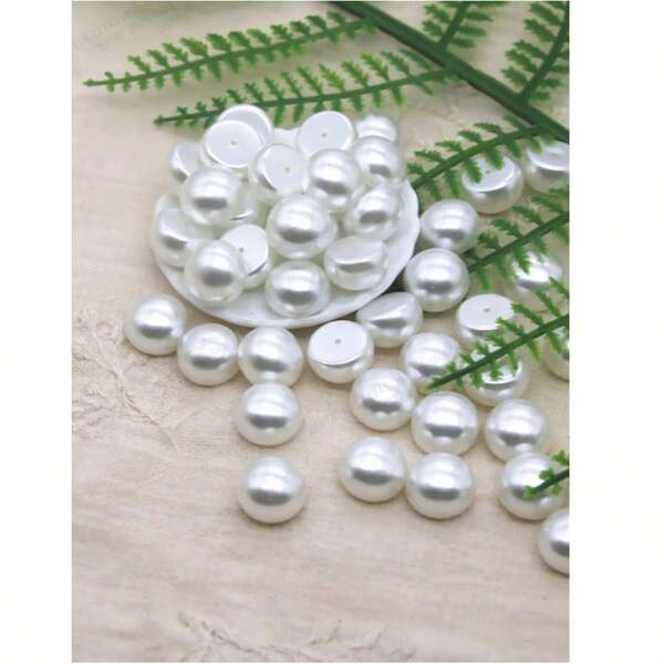 50pcs High Quality Faux Pearl Beads High Gloss Loose Beads Hair Clips Hair Ties Accessories DIY Necklace Jewelry Necklace Accessories