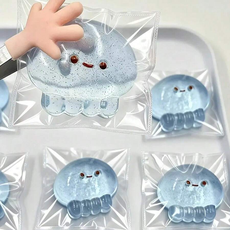 Taba Soft Jellyfish, A Stress Relief Toy Designed To Alleviate Anxiety And Promote Relaxation. It Is An Ideal Desk Accessory For Adults, Perfect As A Gift Bag Filler, Classroom Reward, And For Easter Holiday Party Activities
