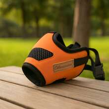 Dog Muzzle Anti-Bite Anti-Barking Anti-Ingestion Adjustable Size Washable Reusable Dog Face Mask - Orange - View 7