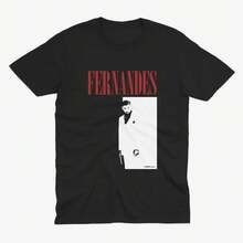 Bruno.Designed By Fernandez"Scarred Surface"Style T Shirt /  T Shirt /  Football Club / MUFC /  T Shirt /  Fans - Black - View 1