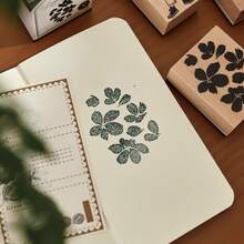 JotBox 木製印章角色素材，休閒時光用，剪貼簿拼貼裝飾 DIY 材料，兒童印花，復古印章 - 閒暇時光木質印章 - 查看 8