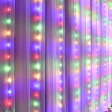 USB Powered LED Curtain String Lights, 8 Flashing Modes Simulating Starry Sky, With Remote Control (Remote Control Not Included). Romantic Fairy Garland String Lights, Home Bedroom Window Background Wall Stage Decoration, Valentine's Day Halloween Christmas Holiday Lighting Atmosphere Hanging String Lights - USB Plug Curtain Light - View 11