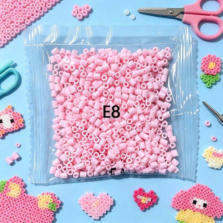 1000pcs/Pack Fusion Beads Puzzle Refill, 2.6mm 1000pcs 3D Perler Beads Set, For DIY Handmade Jewelry Making Materials - High Quality Pixel Puzzle Beads, Suitable For Creative Crafts - E8 - View 5