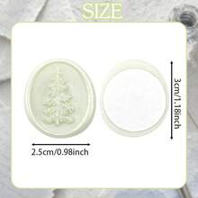 20pcs/Pack 3D Pine Tree Pattern Wax Seal Stickers, Self-Adhesive Gift Wedding Invitation Envelope Seal Stickers, Light Green - 3D Pine Tree - Light Green - View 6